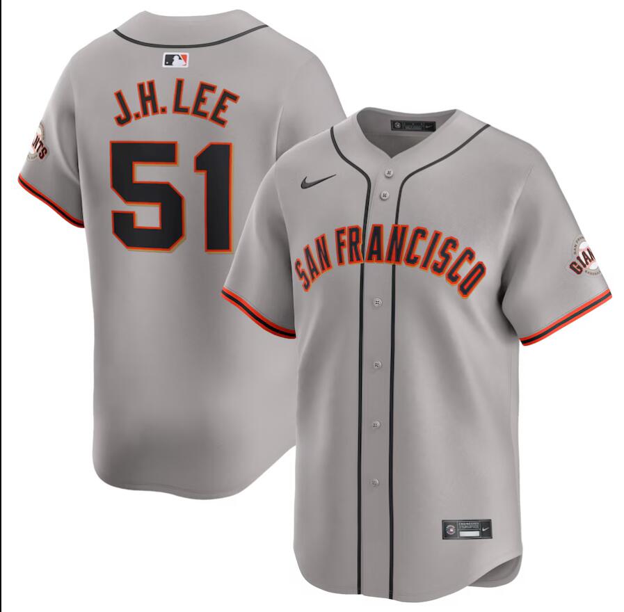 Men San Francisco Giants #51 J.H.Lee grey Limited 2024 Nike MLB Jersey